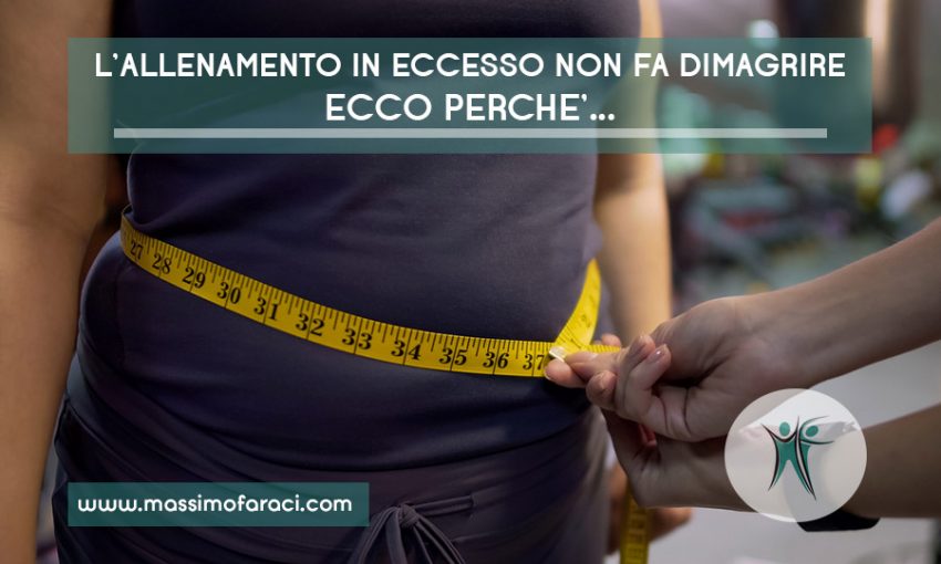 Allenarsi troppo non aiuta a dimagrire